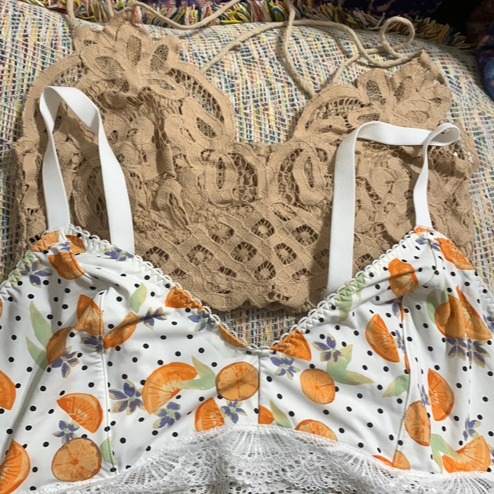 Free People Bralettes Sz L x2